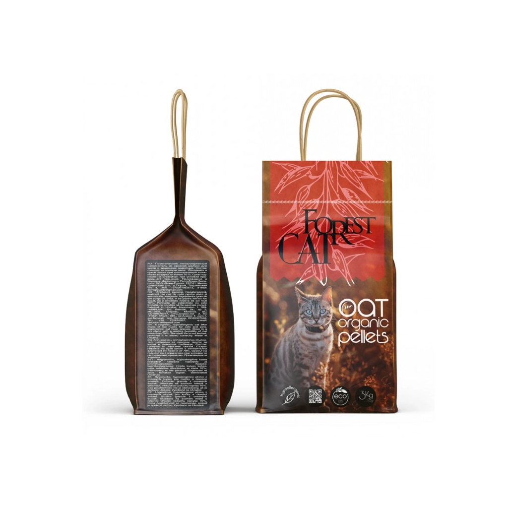 Наповнювач для туалету Forest Cat вівсяний універсальний 3 кг (4841046001400) - зображення 2