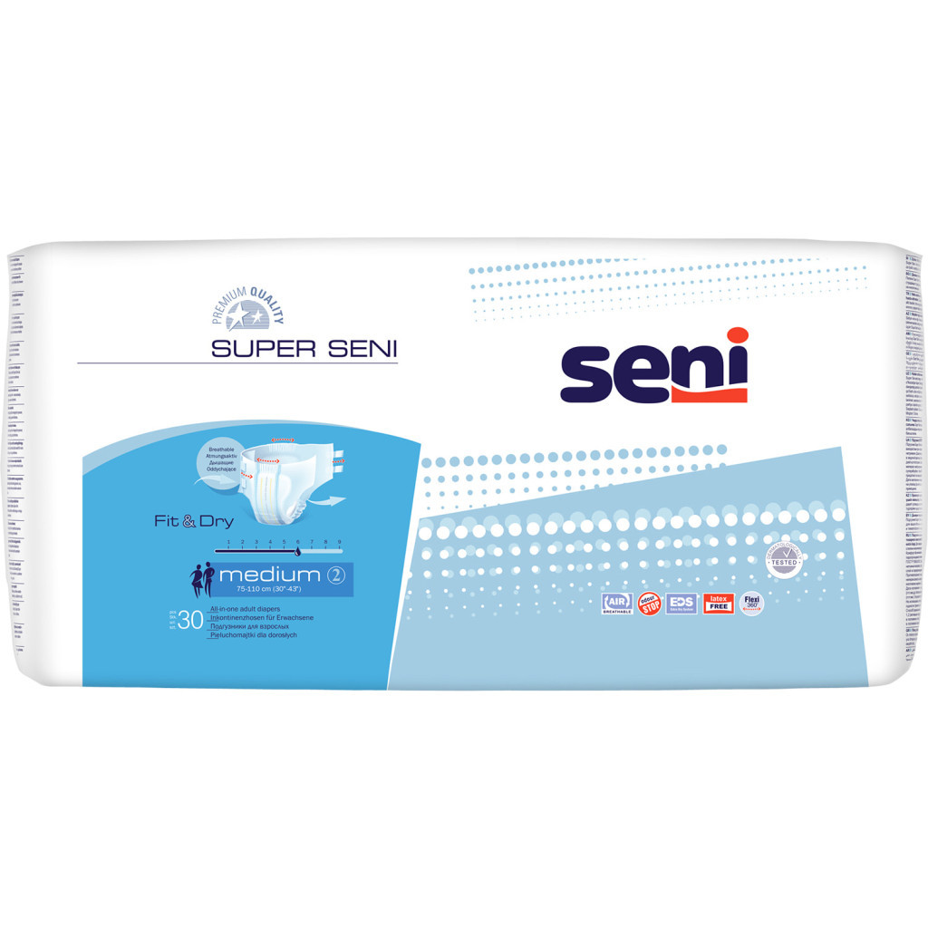 Підгузки для дорослих Seni Super Medium 30 шт (5900516691400) - зображення 1