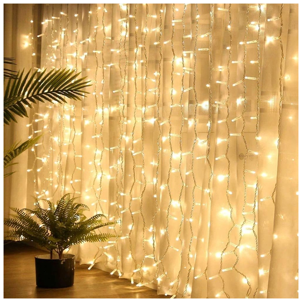 Гірлянда ColorWay Штора завіса 3 x 2 м 240 LED USB теплий колір (CW-GW-240L32U) - зображення 6