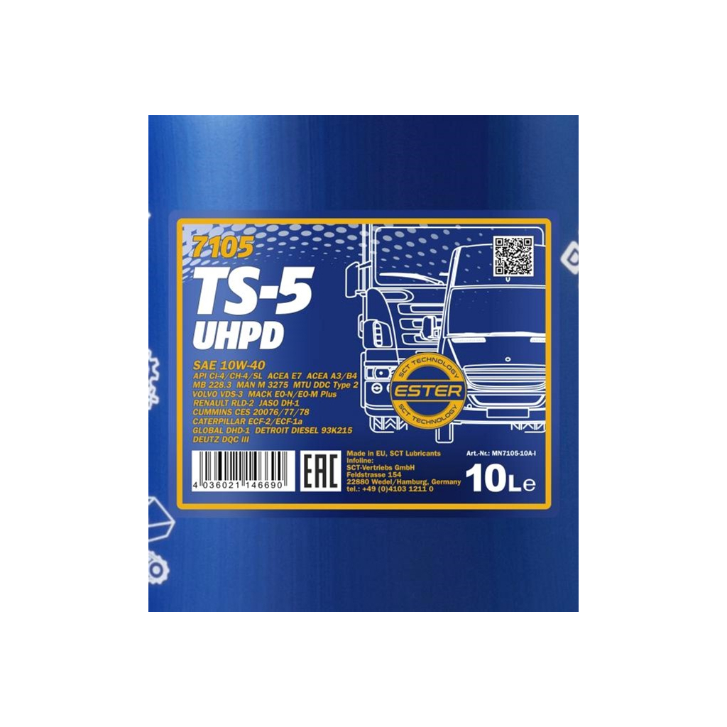 Моторна олива Mannol TS-5 UHPD 10л10W-40 (MN7105-10) - зображення 1