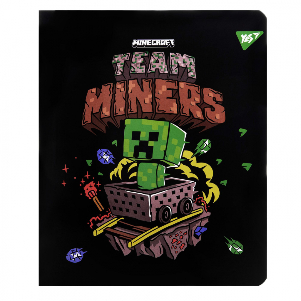 Зошит Yes Minecraft. Team 12 аркушів клітинка (767496) - изображение 2
