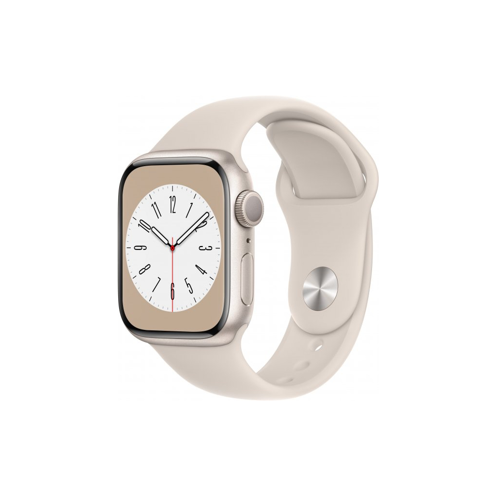 Смарт-годинник Apple Watch Series 8 GPS 41mm Starlight Aluminium Case with Starlight Sport Band - Regular (MNP63UL/A) - зображення 1