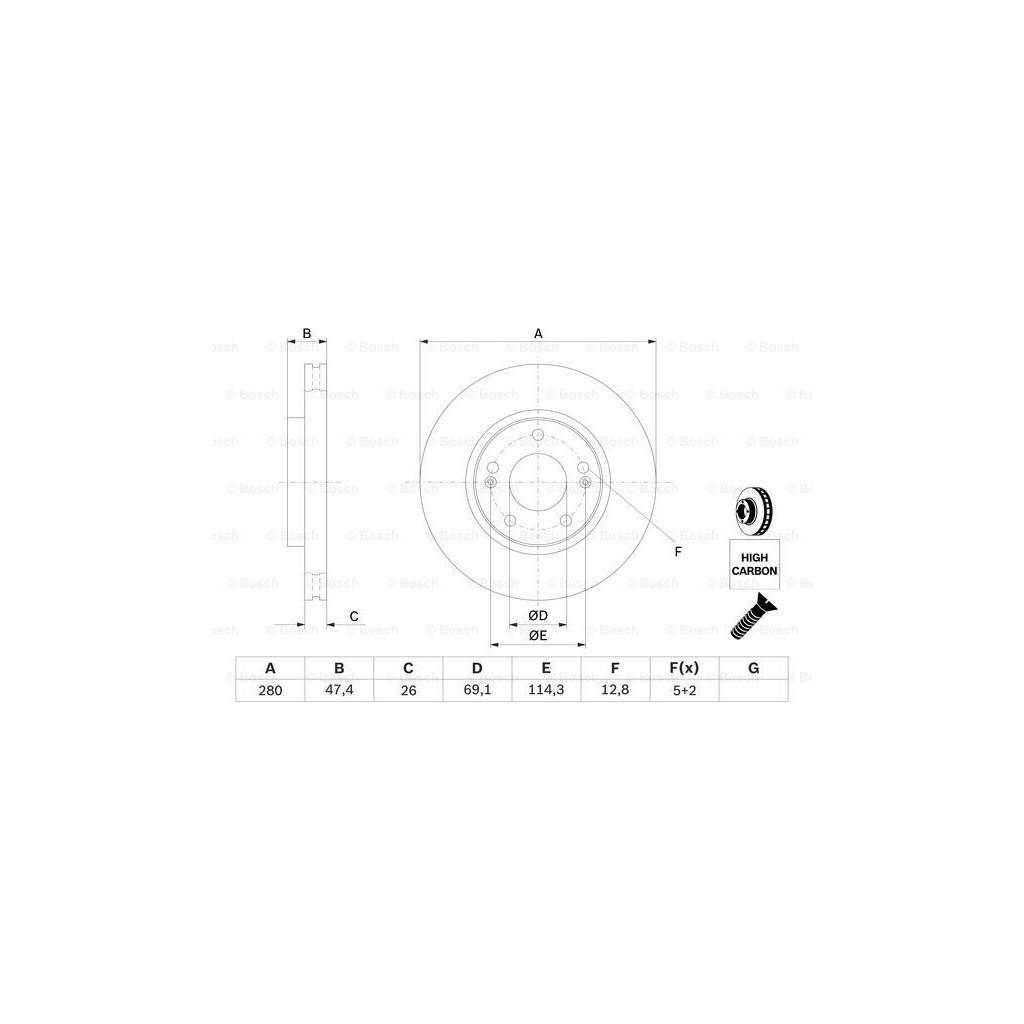Гальмівний диск Bosch 0 986 479 368 - зображення 5