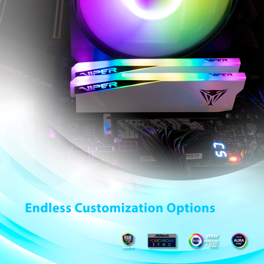 Модуль пам'яті для комп'ютера DDR5 32GB (2x16GB) 7000 MHz Viper Elite 5 RGB Patriot (PVER532G70C32KW) - зображення 9
