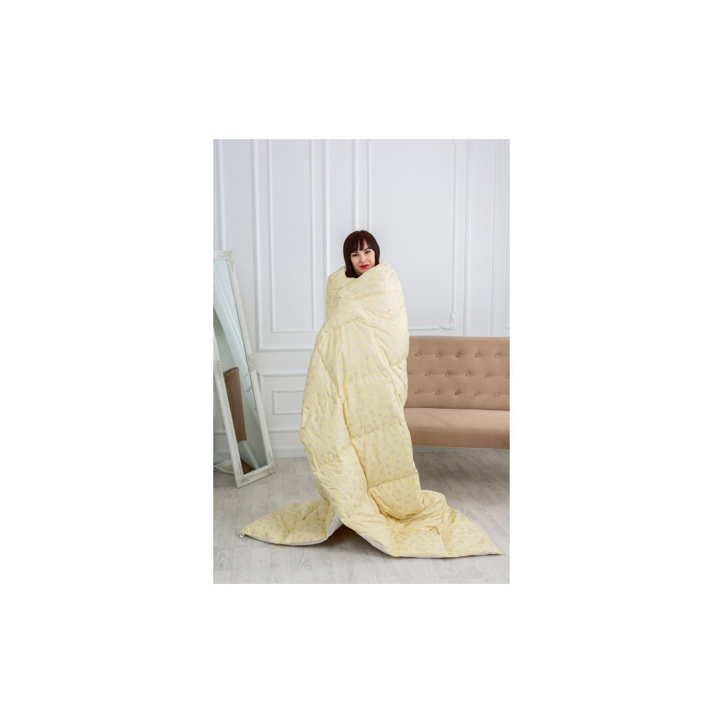 Ковдра MirSon пухова №1833 Bio-Beige 50% пух літо 220x240 см (2200003013184) - зображення 5