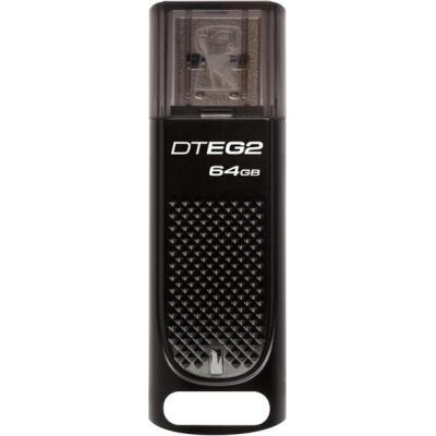 USB флеш накопичувач Kingston 64GB DataTraveler Elite G2 Metal Black USB 3.1 (DTEG2/64GB) - зображення 1