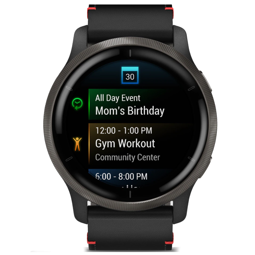Смарт-годинник Garmin Venu 2, GPS, Wi-Fi, Black + Slate, Leather, GPS (010-02430-21) - зображення 4