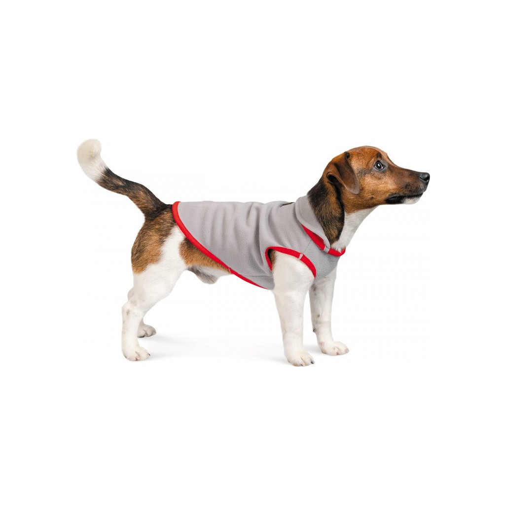 Жилет для тварин Pet Fashion FLEECY" S сіро-червоний (4823082419630) - зображення 1