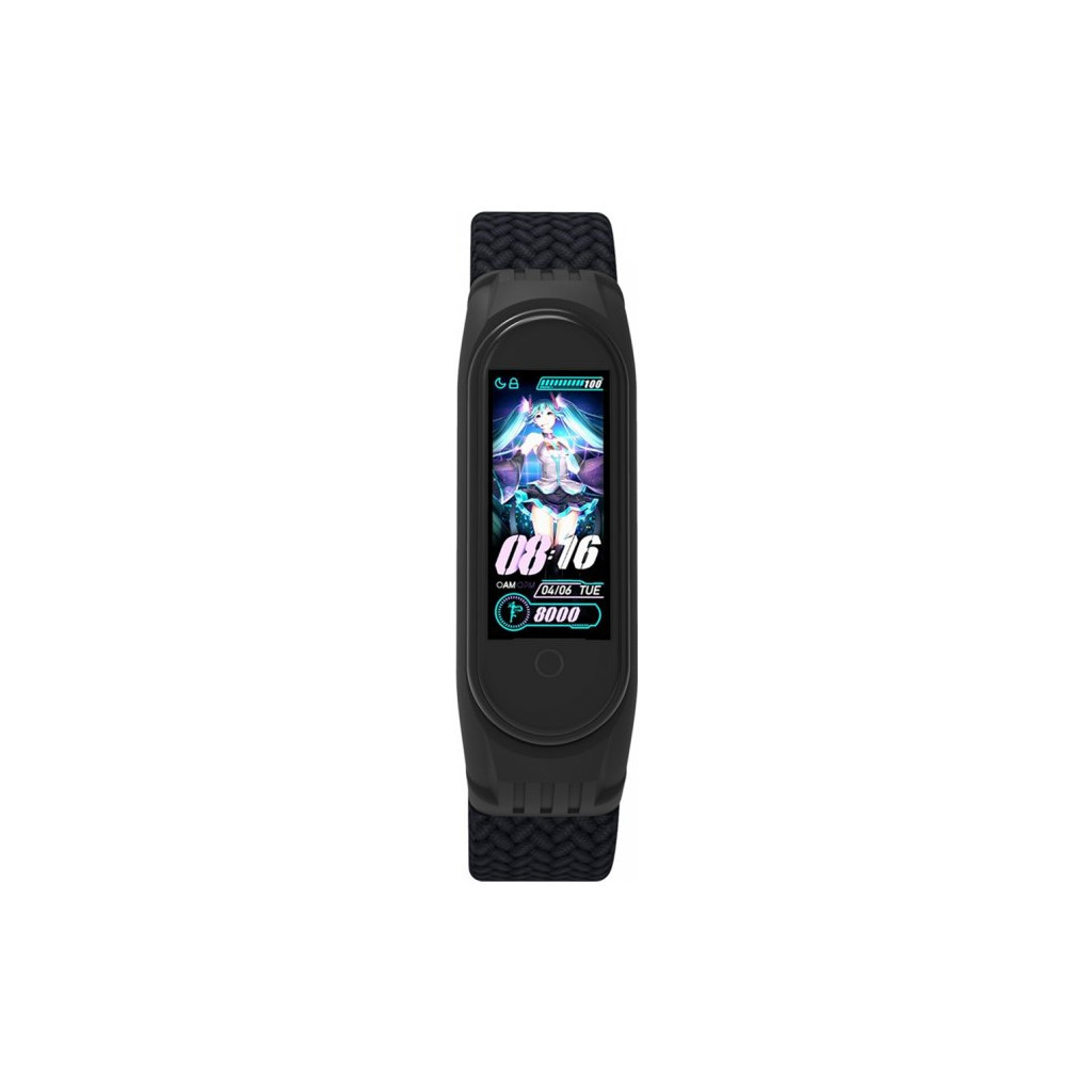 Ремінець до фітнес браслета Armorstandart Braided Solo Loop для Xiaomi Mi Band 4/5/6 Black size S (ARM59177) - изображение 2