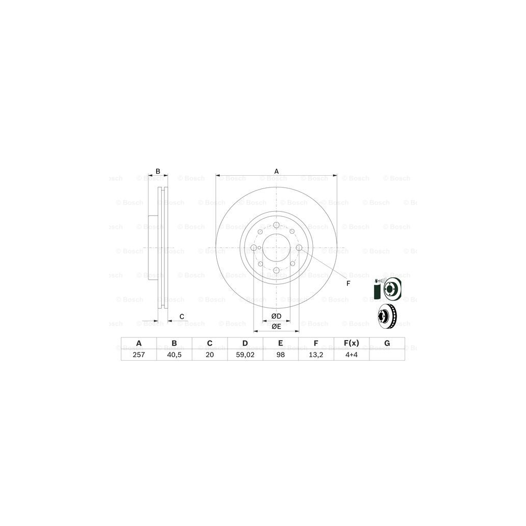 Гальмівний диск Bosch 0 986 478 515 - зображення 5