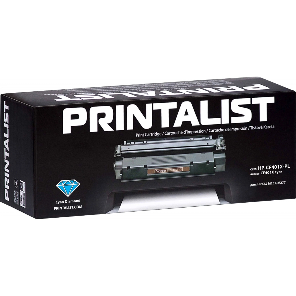 Картридж Printalist HP LJ M252/M277/ CF401X Cyan (HP-CF401X-PL) - зображення 2
