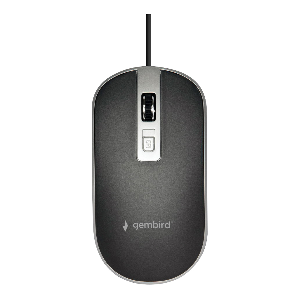 Мишка Gembird MUS-4B-06-BS USB Black-Gray (MUS-4B-06-BS) - зображення 1