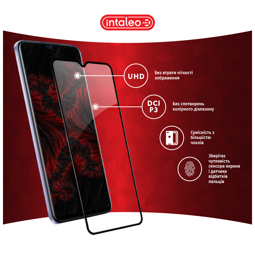 Скло захисне Intaleo Full Glue Vivo Y21 Black (1283126526954) - зображення 4