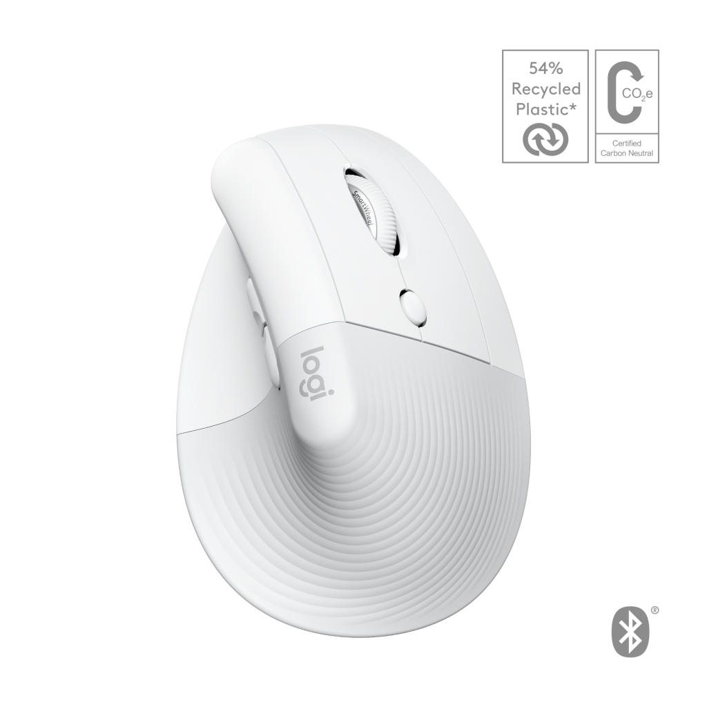 Мишка Logitech Lift for Mac Vertical Ergonomic Mouse Off White (910-006477) - зображення 2