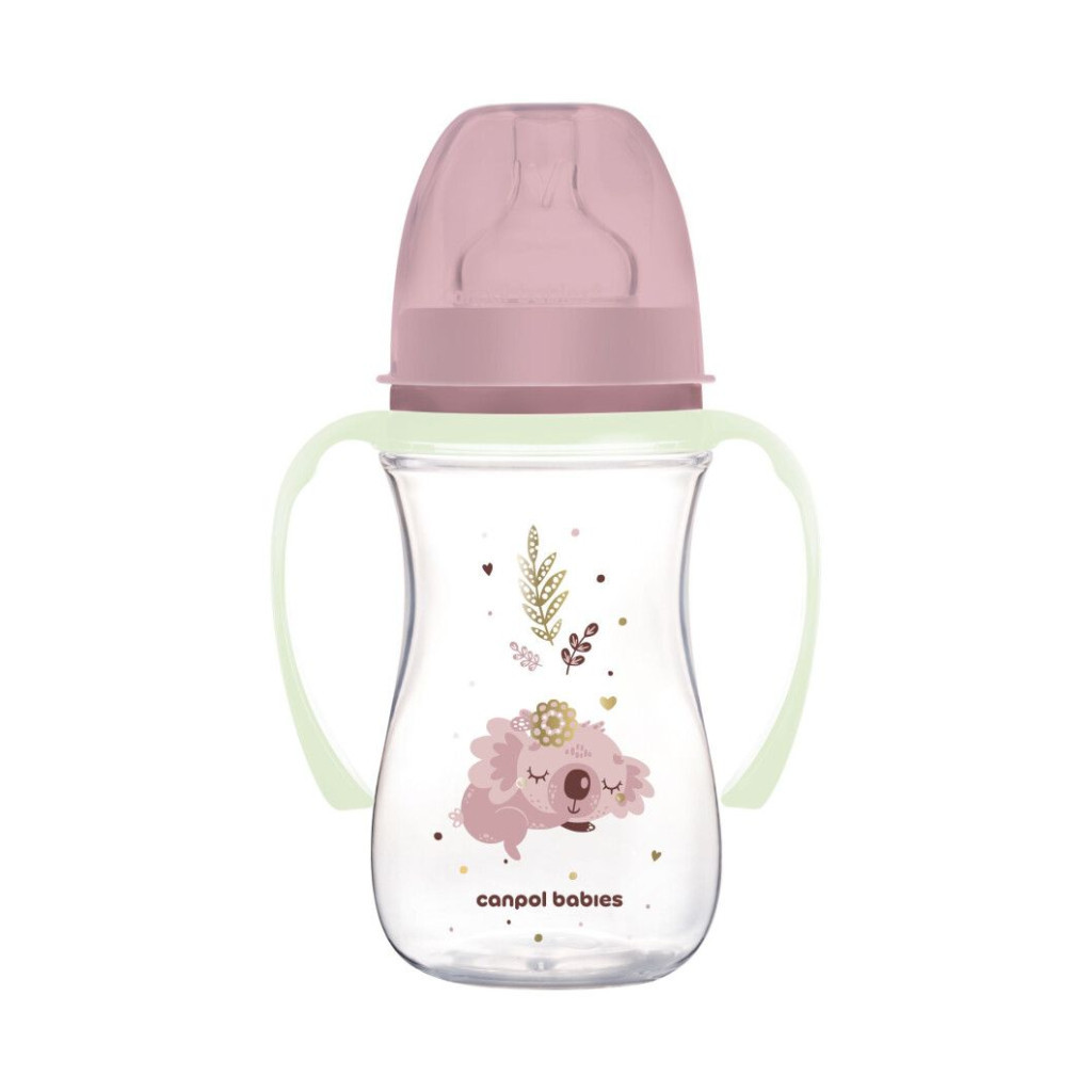 Пляшечка для годування Canpol babies Easystart Sleepy Koala 240 мл рожева (35/237_pin) - зображення 1