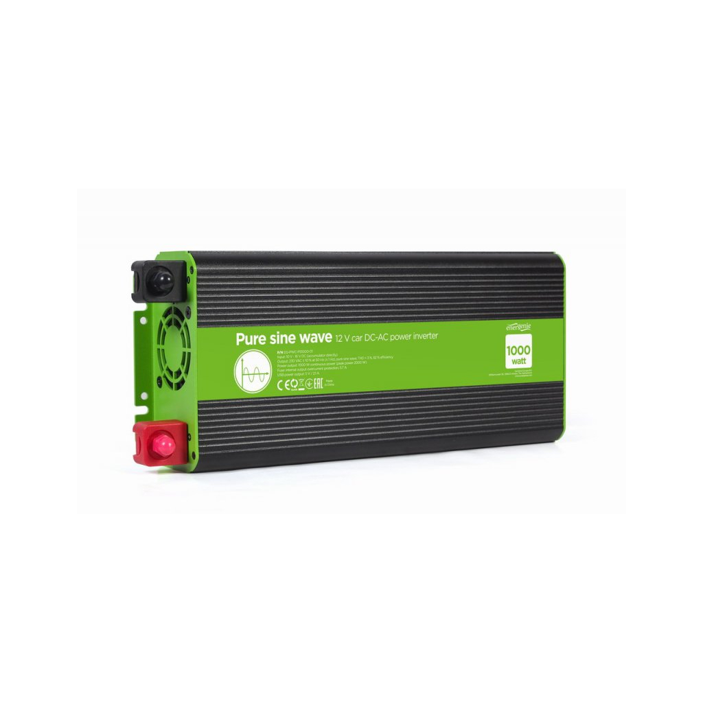 Автомобільний інвертор 12V/230V 1000W (2000W peak power) чиста синусоїда EnerGenie (EG-PWC-PS1000-01) - зображення 2
