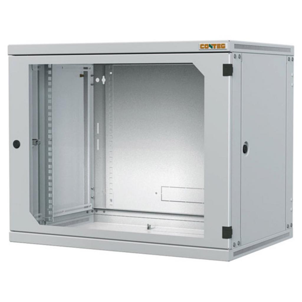 Шафа настінна Conteg 9U 600x600 removable side panels RAL7035 (RUN-09-60/60) - зображення 1