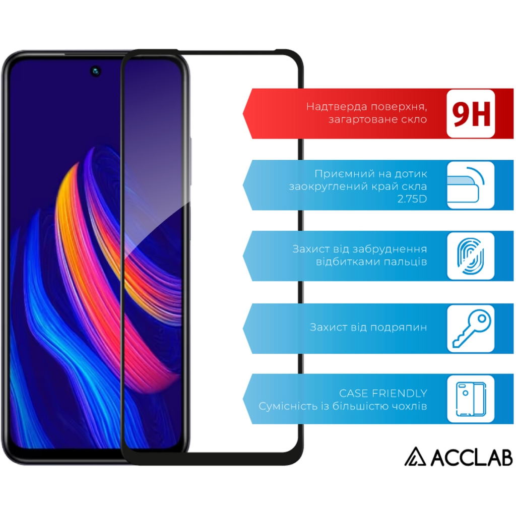 Скло захисне ACCLAB Full Glue Infinix Hot 30 Play Black (1283126589591) - зображення 3