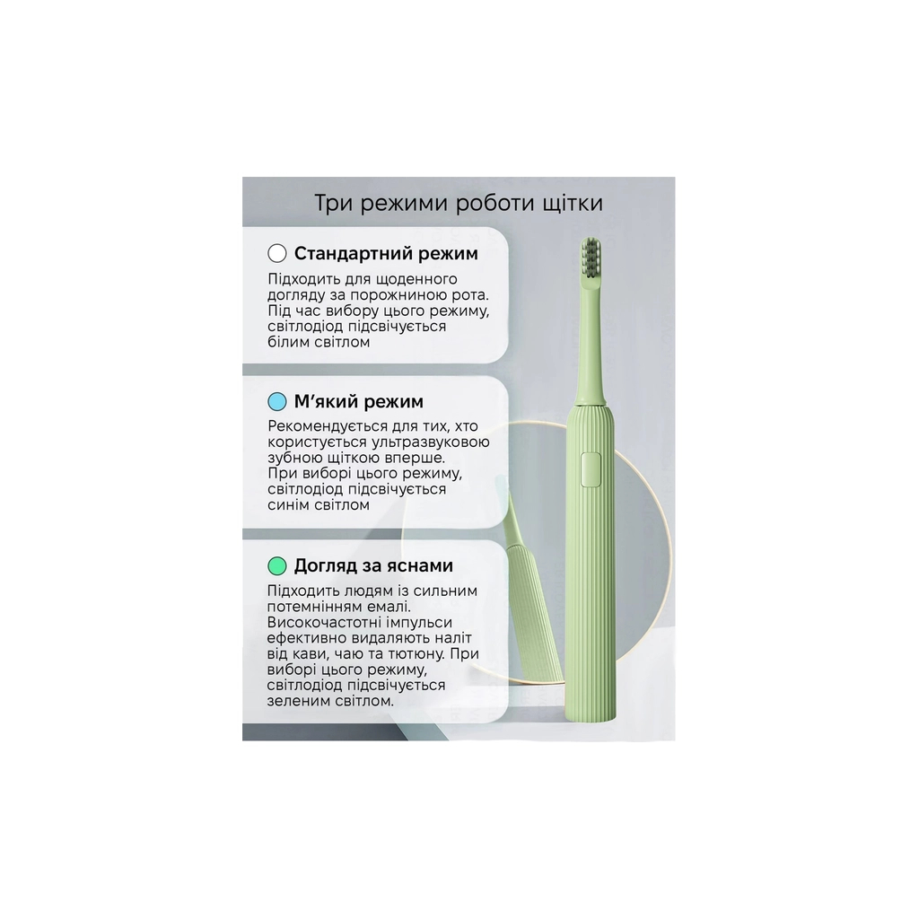 Електрична зубна щітка Xiaomi Mint5 Sonik Green (MINT5-G) - зображення 3