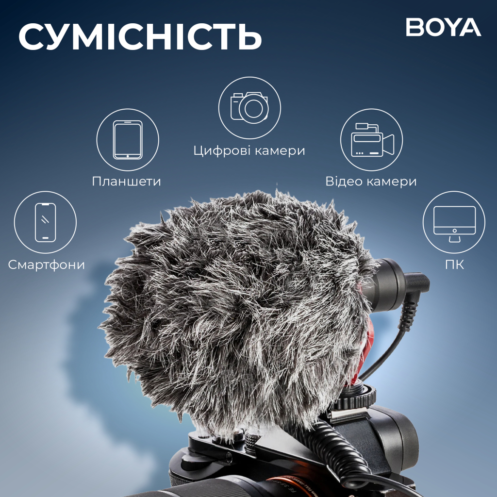 Мікрофон Boya BY-MM1+ Black (BY-MM1+) - изображение 14