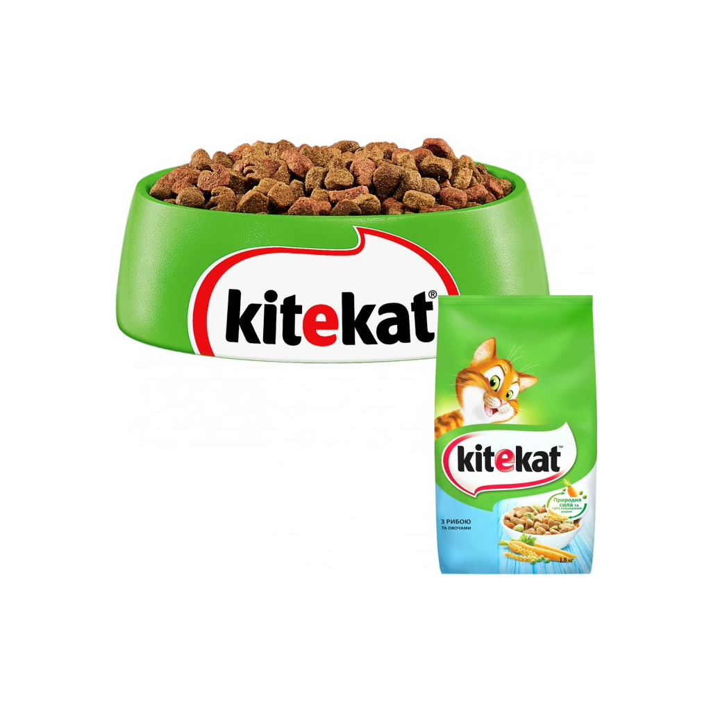 Сухий корм для кішок Kitekat Риба з овочами 1.8 кг (5900951279881) - зображення 2