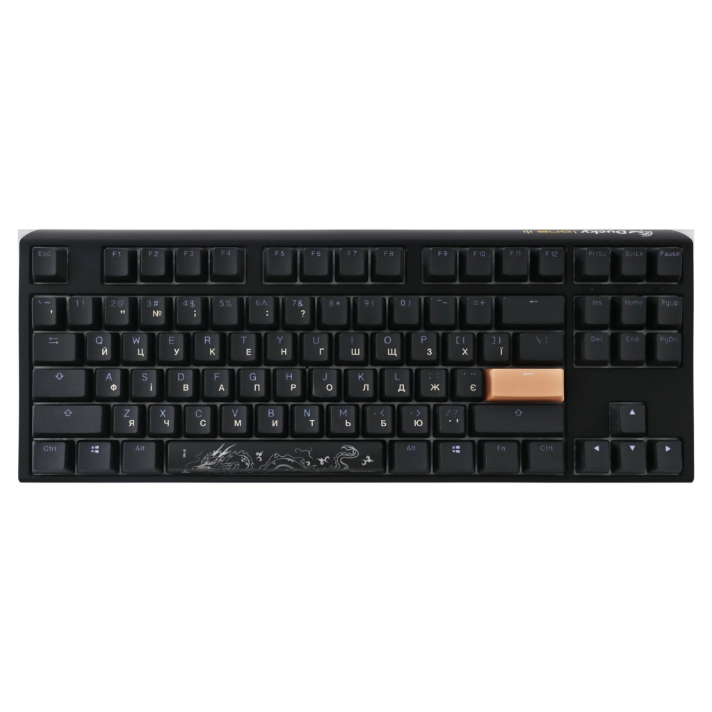 Клавіатура Ducky One 3 TKL Cherry MX Speed Silver RGB UA USB Black (DKON2187ST-PUAPXCLAWSC1) - зображення 2