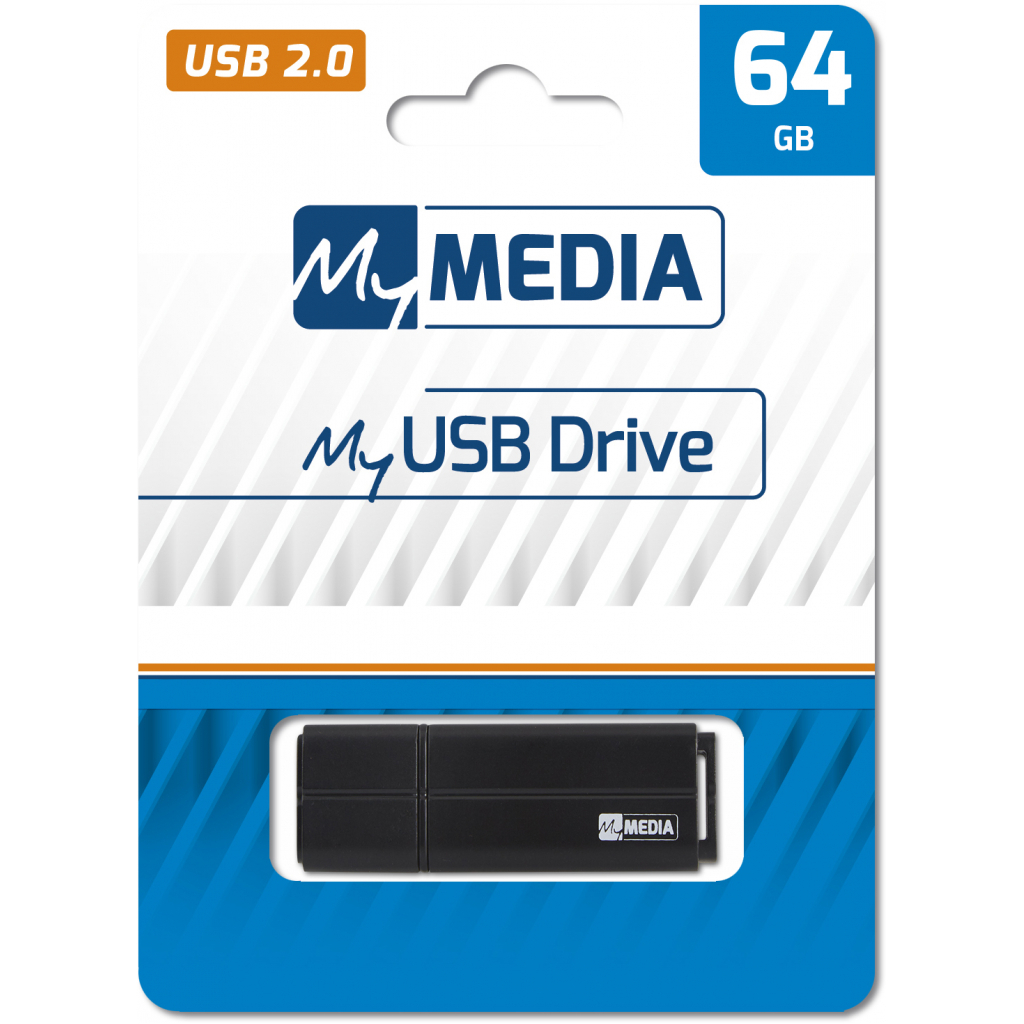 USB флеш накопичувач Verbatim 64GB MyMedia Black USB 2.0 (69263) - зображення 4