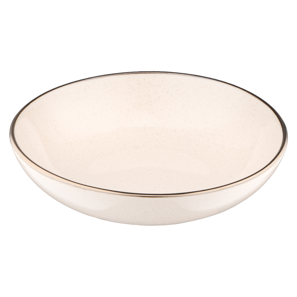 Тарілка Ardesto Emilia, 820мл, 20см, кераміка, бежевий (AR0720EBG) - зображення 1