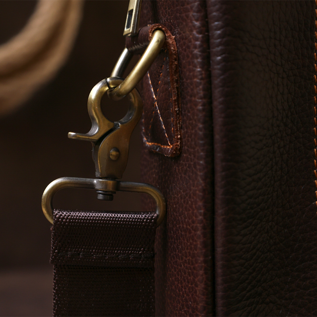 Сумка Vintage Чоловіча шкіряна Коричнева (20679) - зображення 11