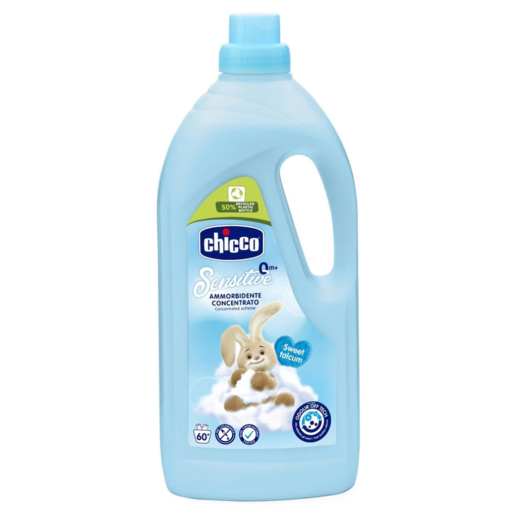Кондиціонер для білизни Chicco Sensitive Sweet Talcum пом'якшувач тканин 1.5 л (8058664122455) - picture 1