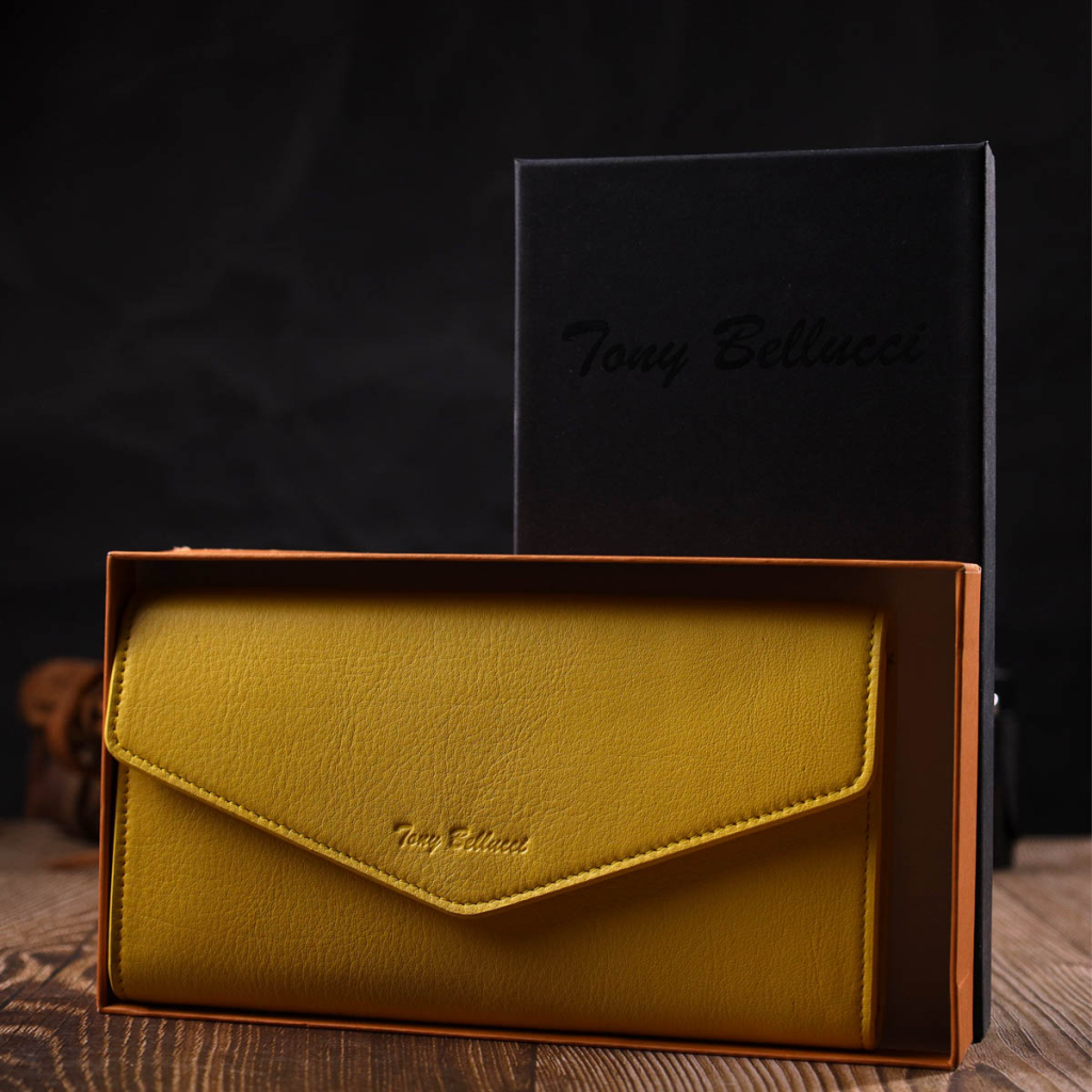 Портмоне Tony Bellucci З натуральної шкіри Жовте (21975) - зображення 10