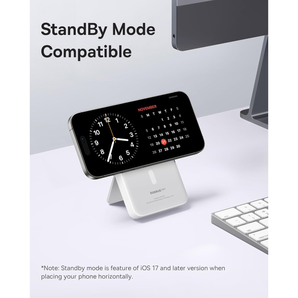 Батарея універсальна Baseus MagPro 5000mAh 20W, White (PPCXZ05) (P10064100222-00) - зображення 6