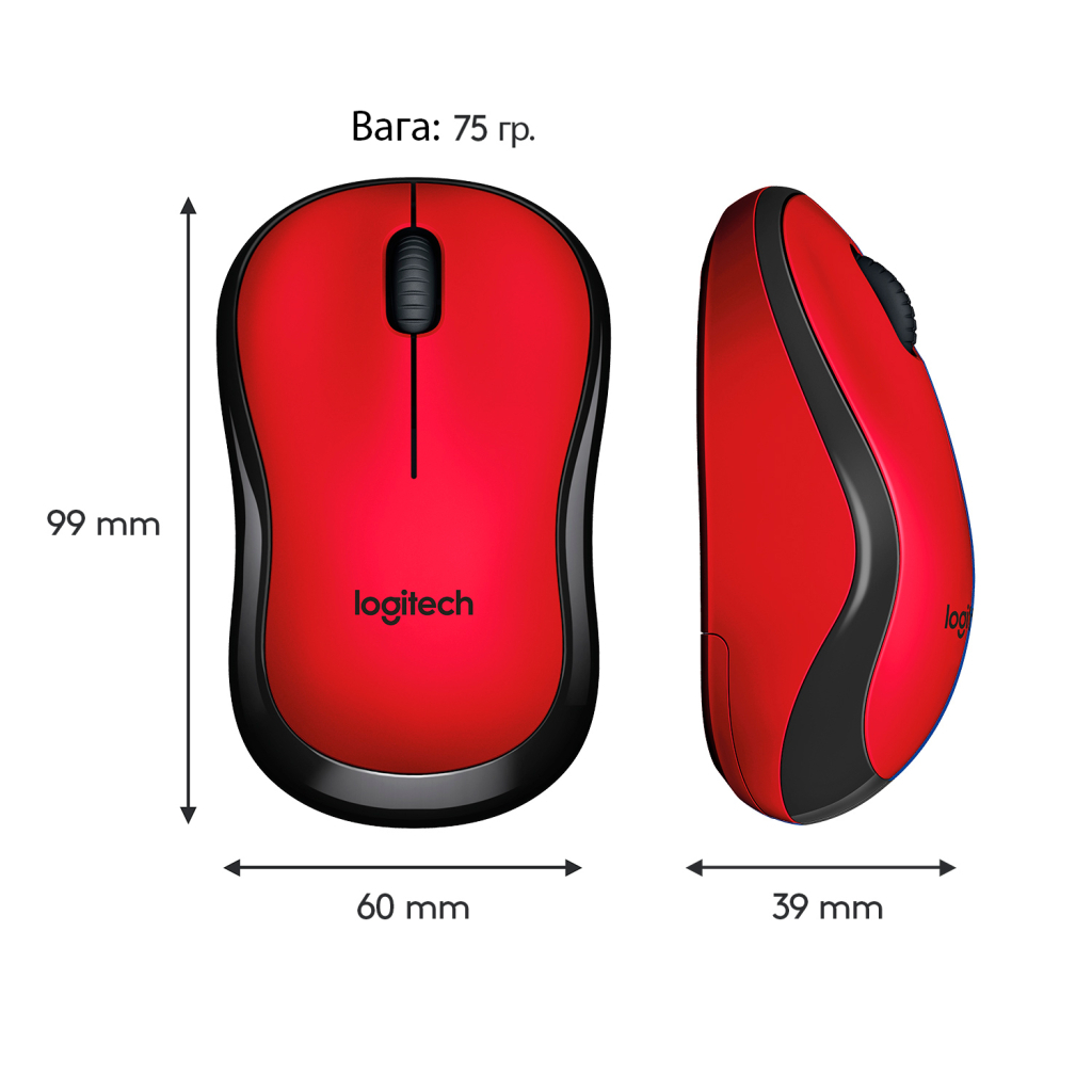 Мишка Logitech M220 Silent Red (910-004880) - зображення 9