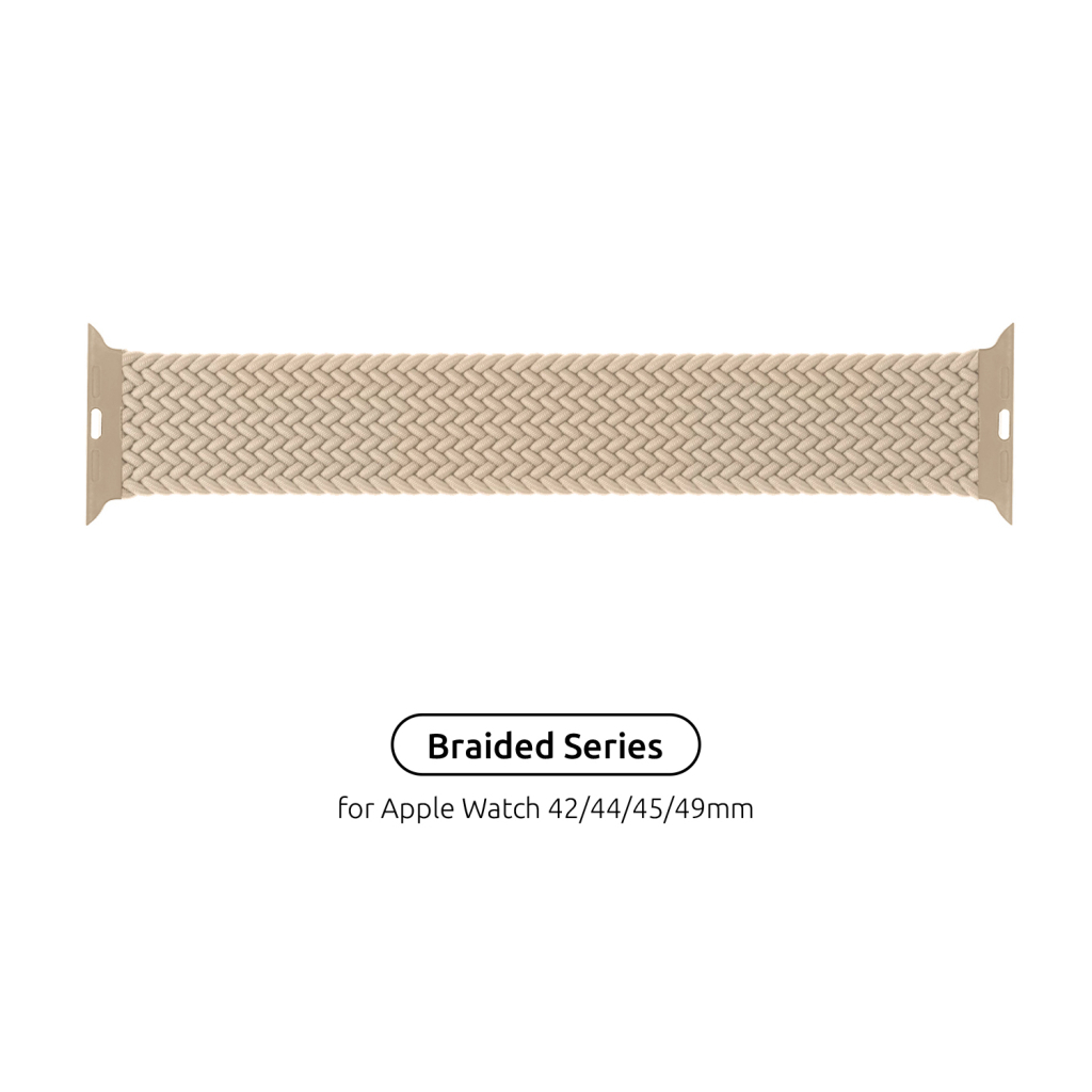 Ремінець до смарт-годинника Armorstandart Braided Solo Loop для Apple Watch 49/46/45/44/42 (Series 1-3) Beige Size 6 (148 mm) (ARM64904) - зображення 1