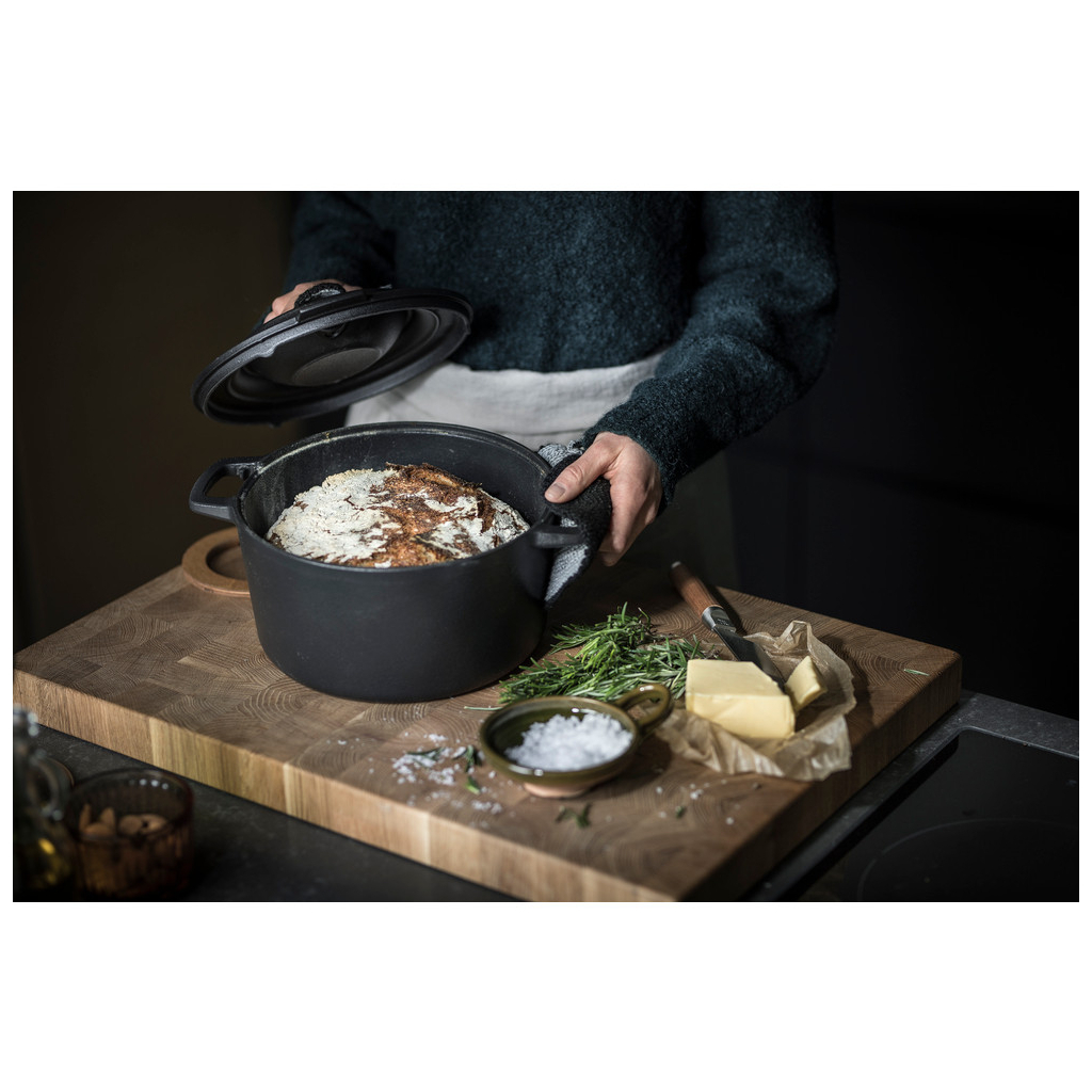 Каструля Fiskars Norden чавунна 6 л чорна (1026566) - зображення 7