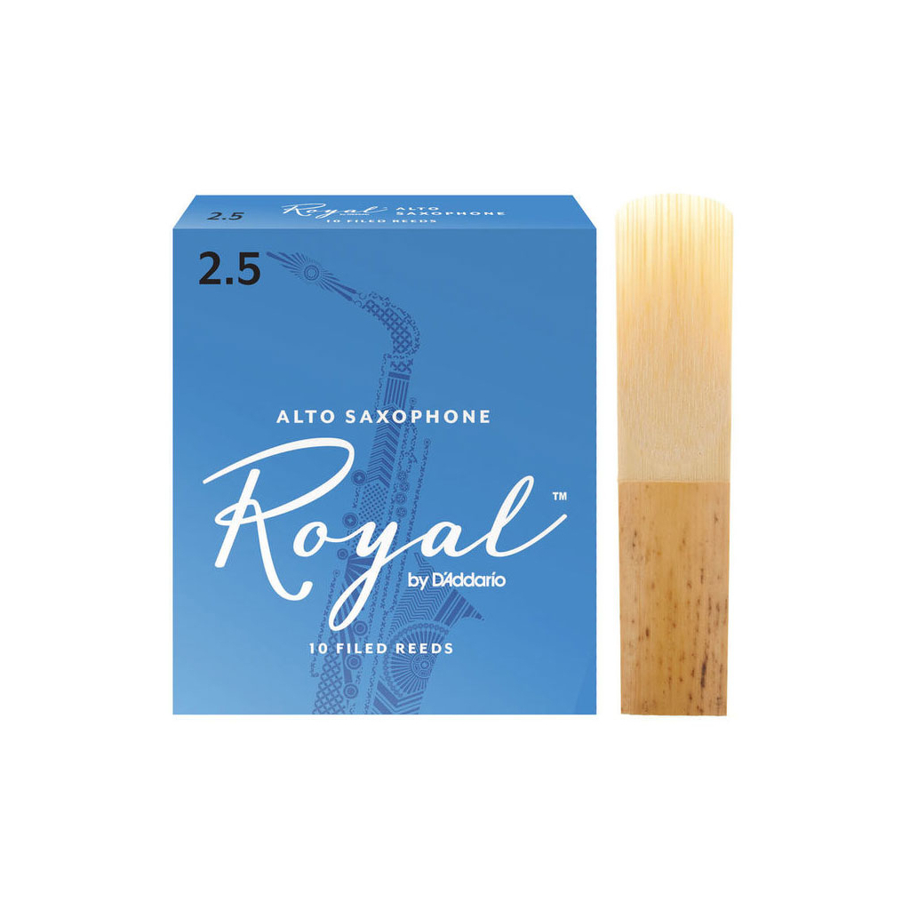 Тростина для саксофона D'Addario Royal - Alto Sax #2.5 - 3-Pack (RJB0325) - зображення 1