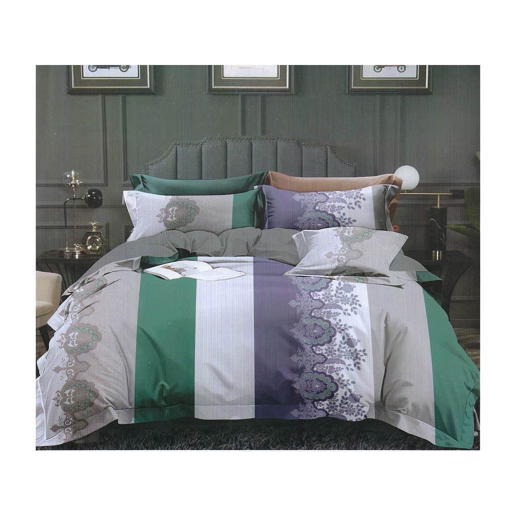 Постільна білизна ШЕМ Royal Satin кольорова смужка євро 220 х 200 (євро RS_кольрова полоска) - зображення 1