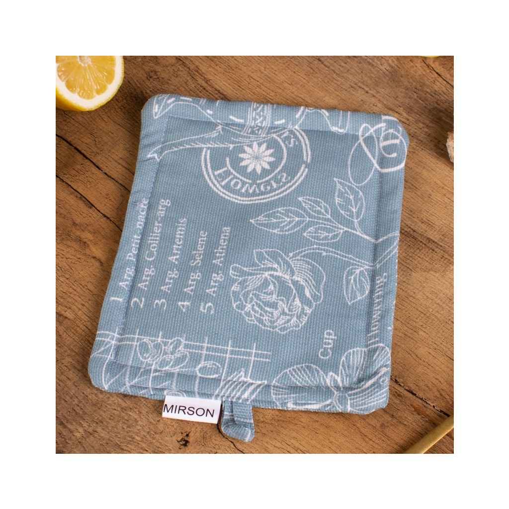 Кухонна прихватка MirSon рогожа/напівпанама №211 - Green birds (2200006754213) - изображение 2