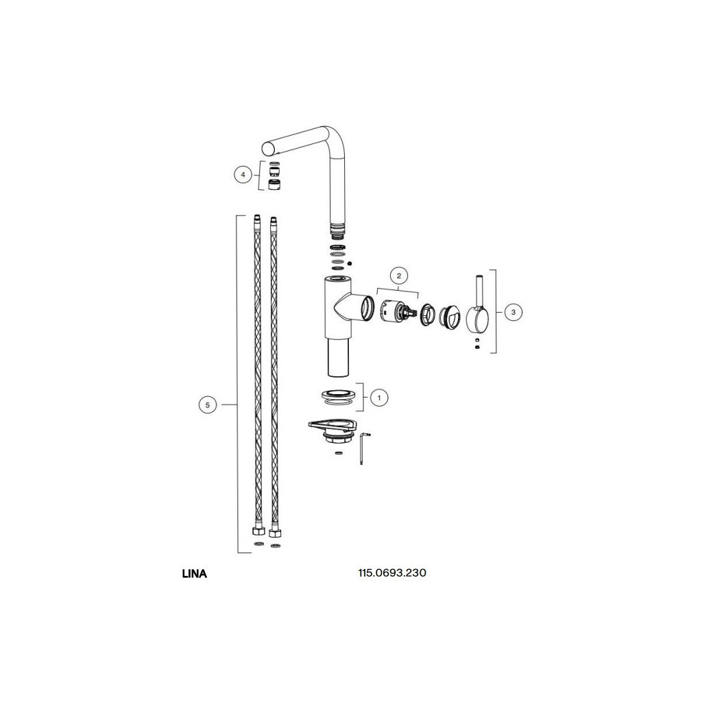 Змішувач Franke Lina L Shape (115.0693.230) - зображення 2