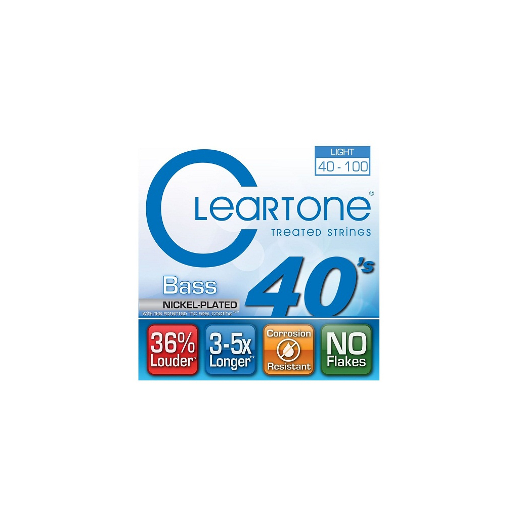 Струни для гітари Cleartone Bass Nickel-Plated Light (40-100) (6440) - зображення 2