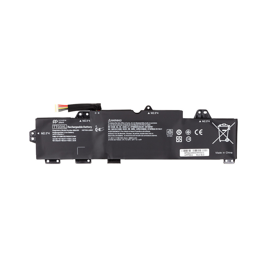 Акумулятор до ноутбука PowerPlant HP EliteBook 850 G5 (TT03XL) 11.55V 4850mAh (NB462131) - зображення 1