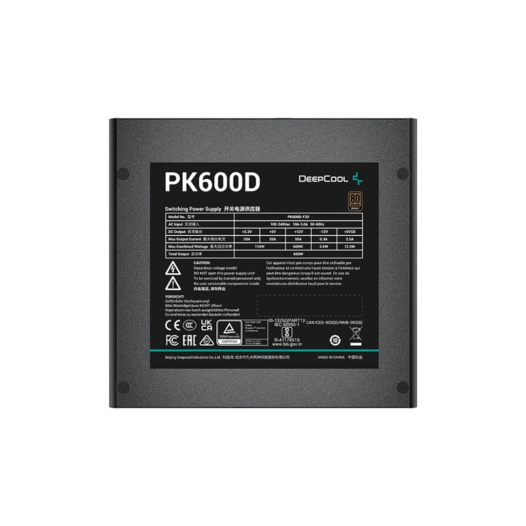 Блок живлення Deepcool 600W PK600D (R-PK600D-FA0B-EU) - зображення 3