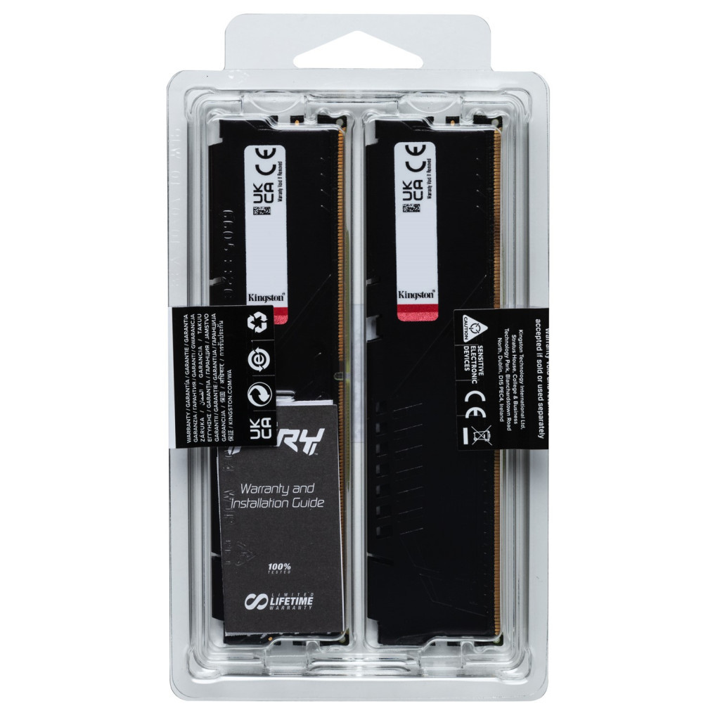 Модуль пам'яті для комп'ютера DDR5 16GB (2x8GB) 6000 MHz Beast Kingston Fury (ex.HyperX) (KF560C36BBEK2-16) - изображение 6