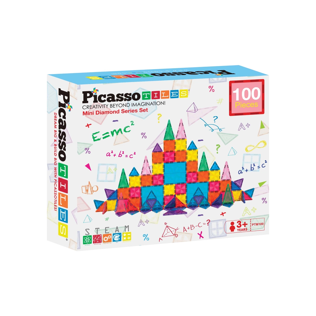 Конструктор Picasso магнітний Tiles Mini Diamond Series Set 100 деталей (817338022327) - зображення 1