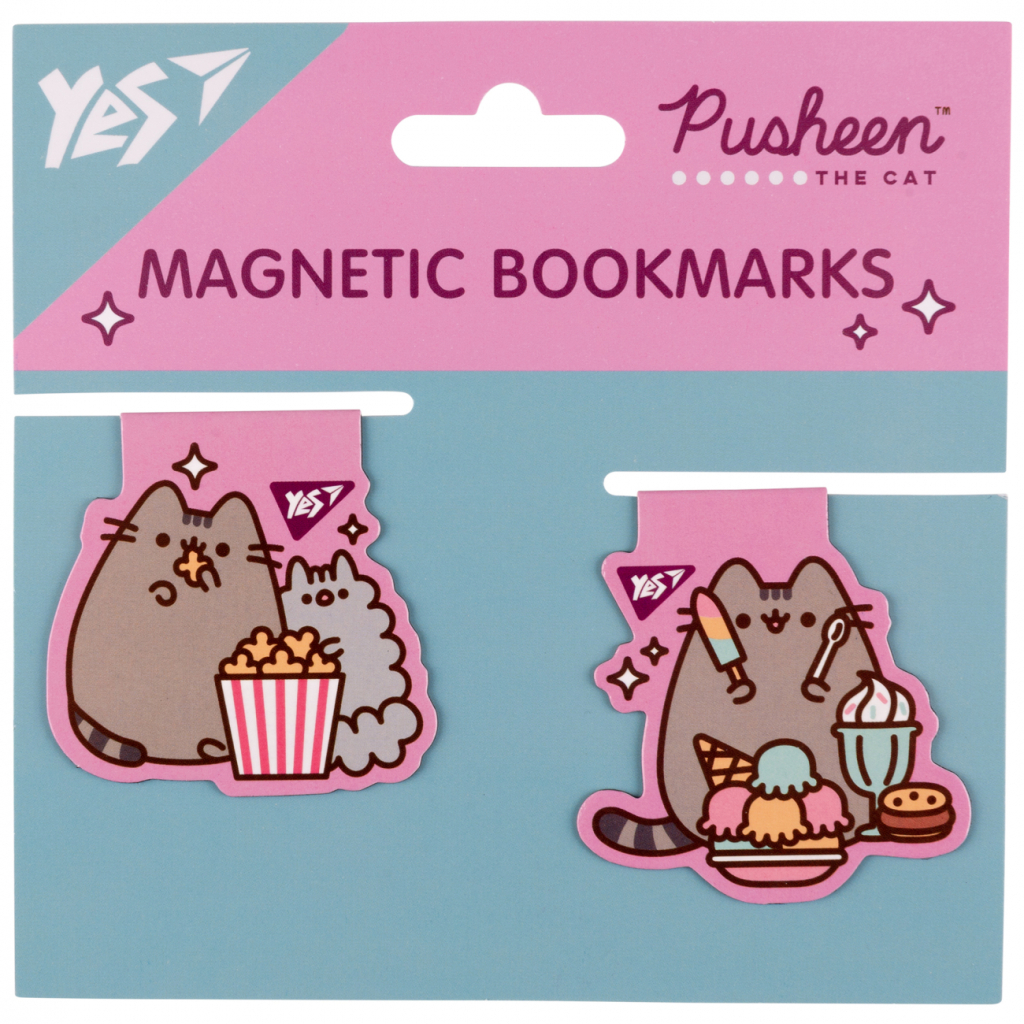 Закладки для книг Yes магнітні Pusheen candy 2шт (708105) - зображення 1