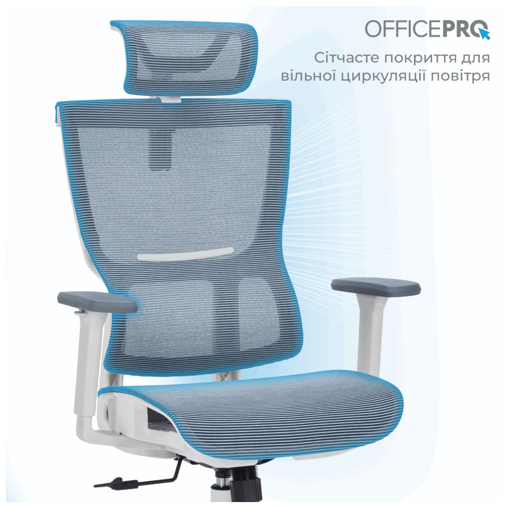 Офісне крісло OfficePro Elegant OC660-W-LG-LG (OC660-W-LG-LG) - зображення 5