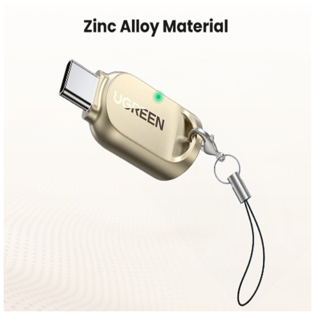 Зчитувач флеш-карт UGREEN USB-C to TF 3.0 CM331 Light Golden (80124) - зображення 10