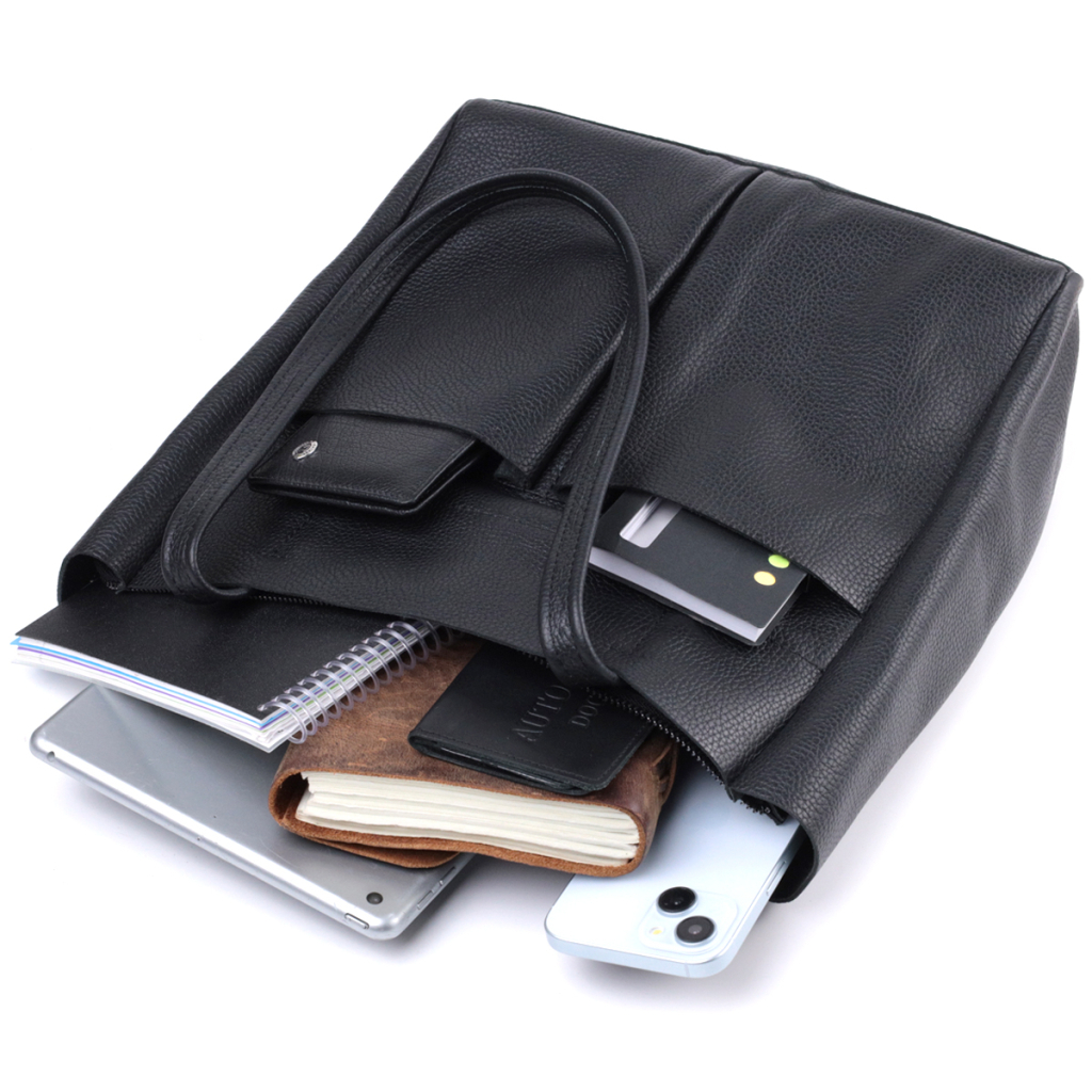 Сумка Shvigel З натуральної шкіри Чорна (22845) - зображення 9