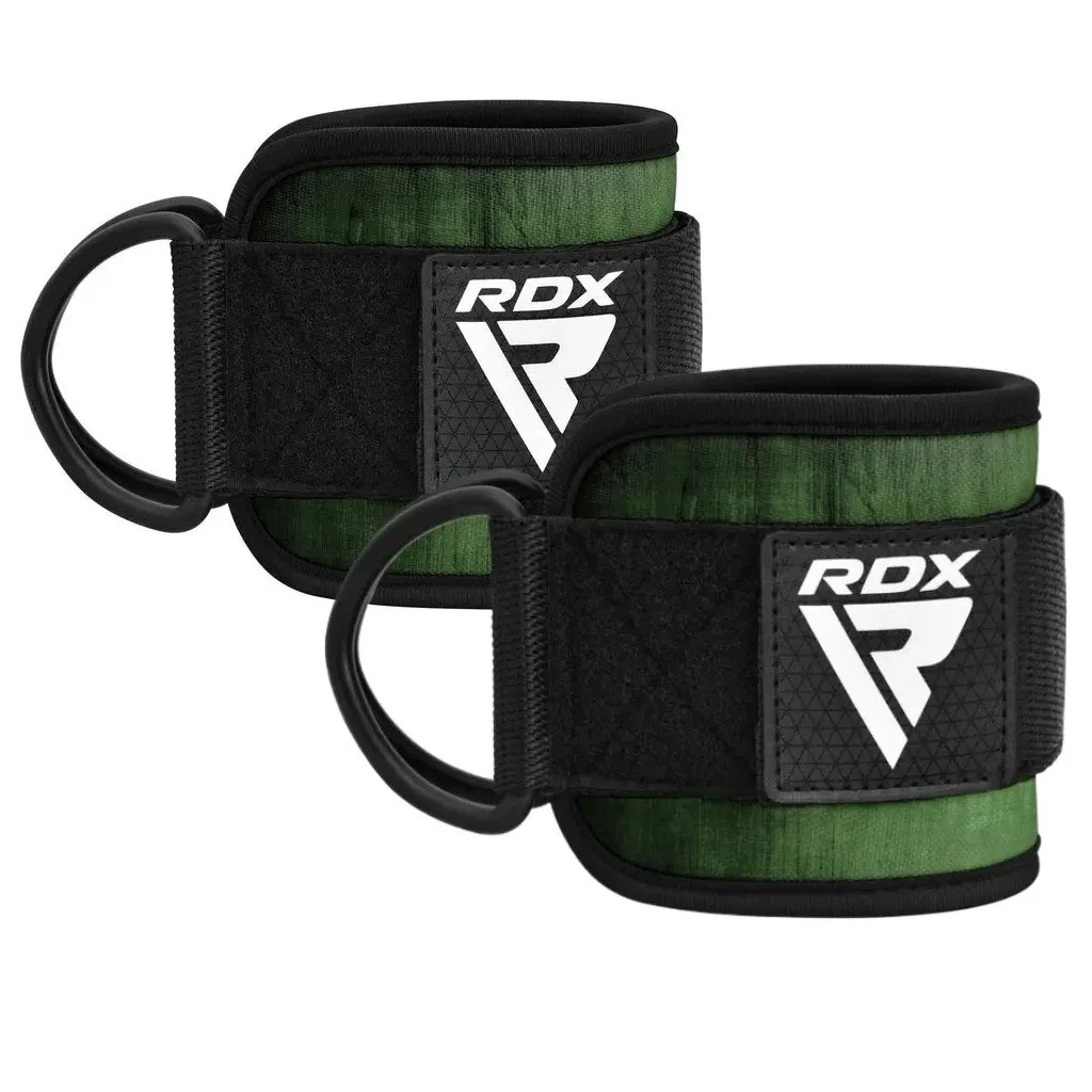 Манжета для тяги RDX A4 Gym Ankle Pro Army Green Pair (WAN-A4AG-P) - зображення 1