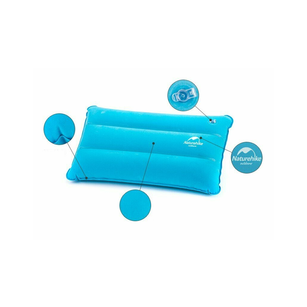 Туристична подушка Naturehike Square Inflatable NH18F018-Z Blue (6927595760918) - зображення 3